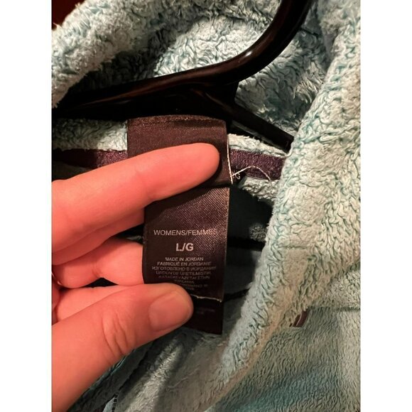 Women's The North Face Turquoise Fleece Coat Size L [GREAT] - Picture 4 of 4